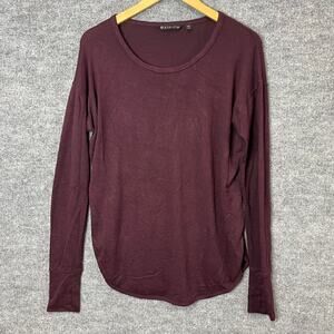 Athleta Women’s Maroon Long Sleeve Yoga Athletic Shirt Size Medium